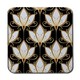 image 3 of Black & Gold Floral Pattern (Coaster)