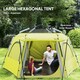 image 9 of Outsunny Instant Camping Tent, 4 Person Easy Setup Dome Tent Grey | Dark Grey