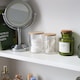 image 4 of Harbour Housewares Reusable Plastic Twin Bathroom Canister with Bamboo Lid