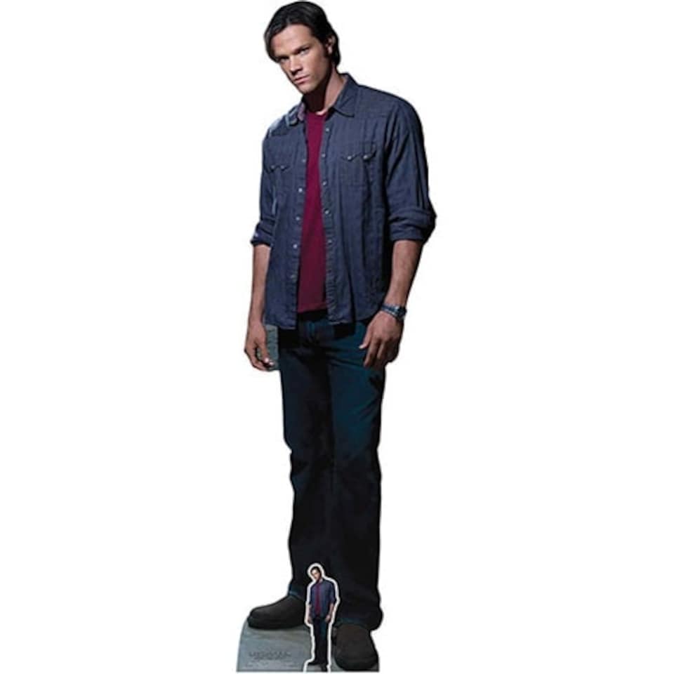 Sam Winchester Red Shirt Jared Padalecki Supernatural Lifesize Cardboard Cutout 195cm