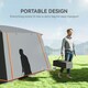image 6 of Outsunny 4-6 Man Camping Tent with 2 Bedroom, 3000mm Waterproof, Grey 