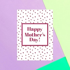 Happy Mother's Day Dots Greetings Card