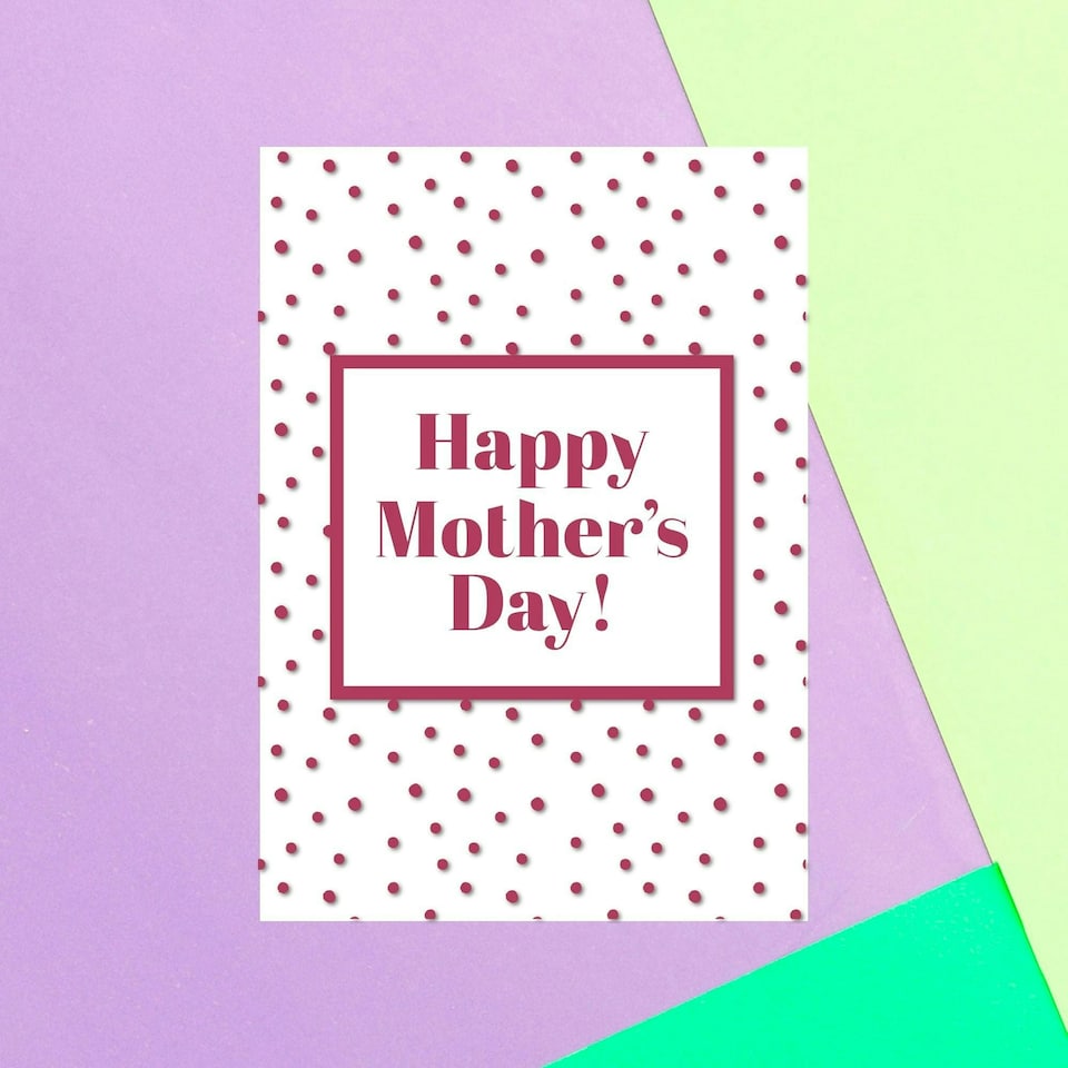 Happy Mother's Day Dots Greetings Card