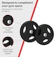 image 4 of Olympic Tri-Grip Rubber Weight Plates Black Pairs Sets 20 kg PAIR