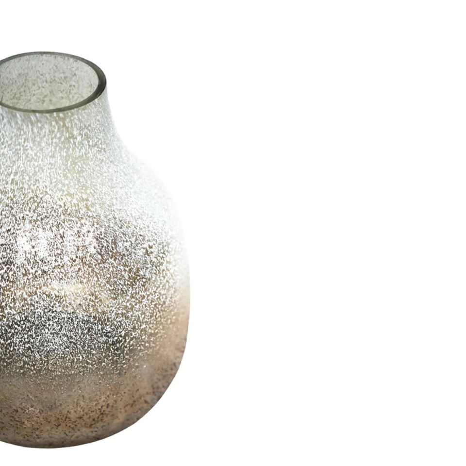 image 1 of Verre Round Frosted Vase - Glass - L21 x W21 x H25 cm - Gold | Grey