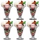 image 7 of Clear Glass Flower Shaped Dessert Bowls | Clear | 4
