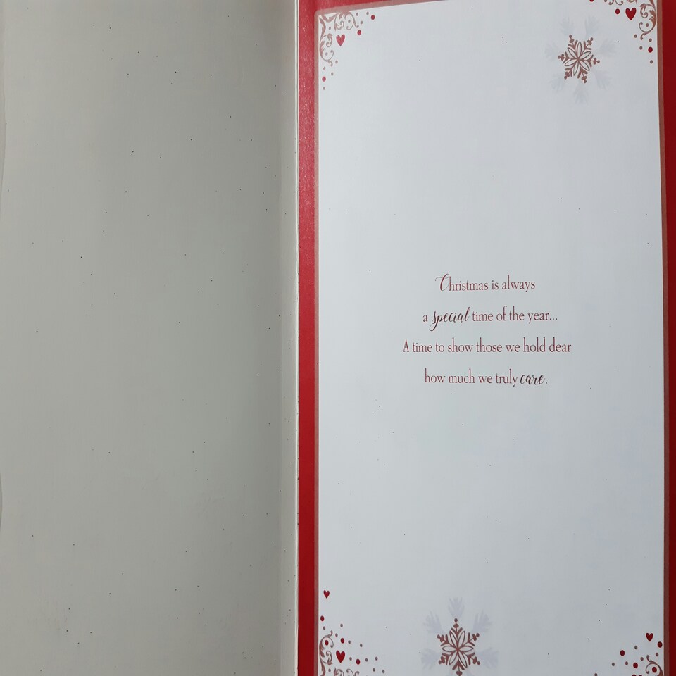 image 1 of To The One I Love Couple Walking in Winter Wonderland Design Christmas Card