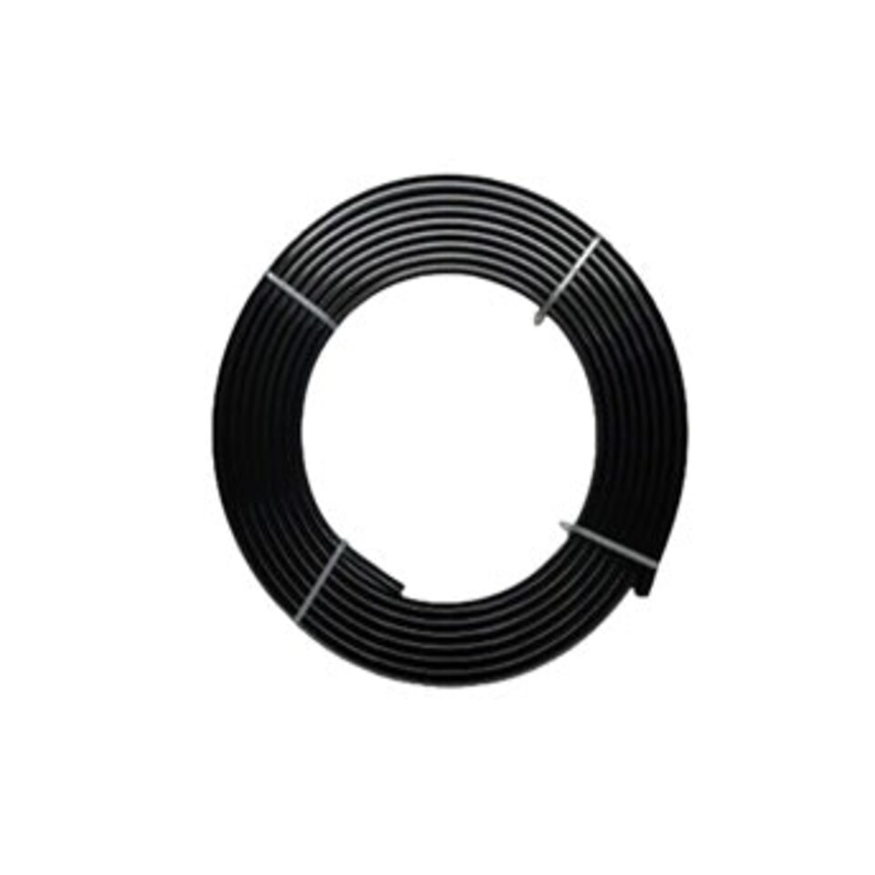 350cm Black Coiled Streamline PVC Curtain Track | Black | Black
