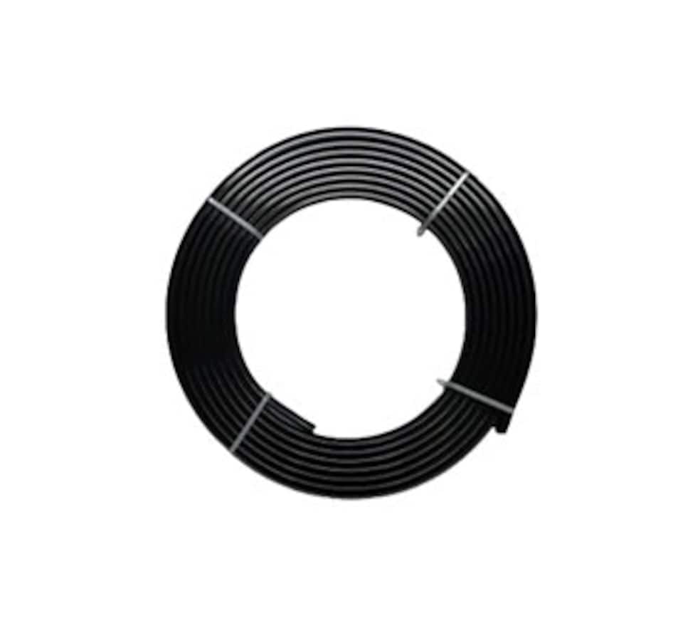 350cm Black Coiled Streamline PVC Curtain Track | Black | Black