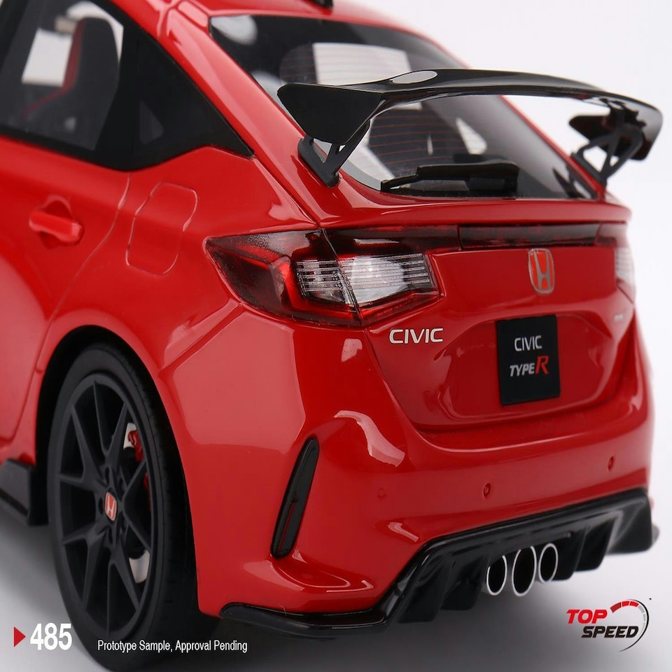 image 1 of Honda Civic Type R Rallye Red LHD 2023 1:18 Scale TSM TS0485