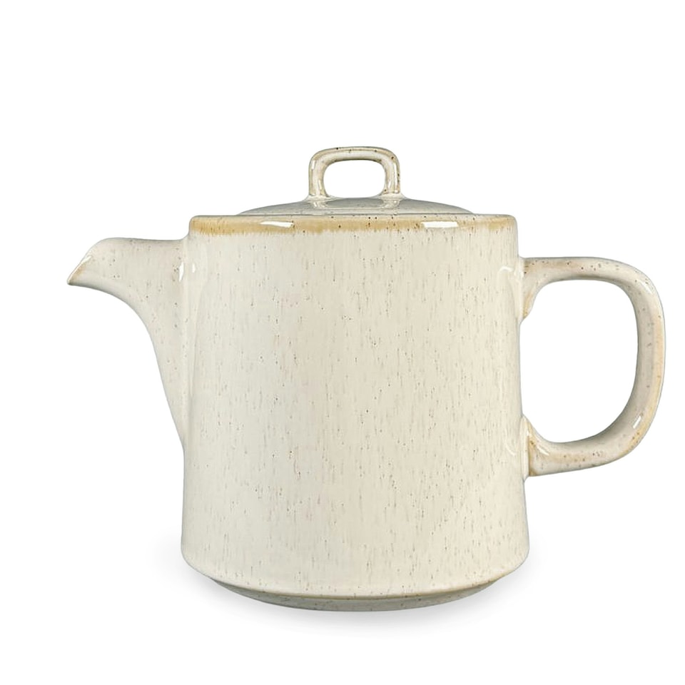 image 1 of Scandi Home 1L Oslo Cream Teapot with Stainless Steel Infuser