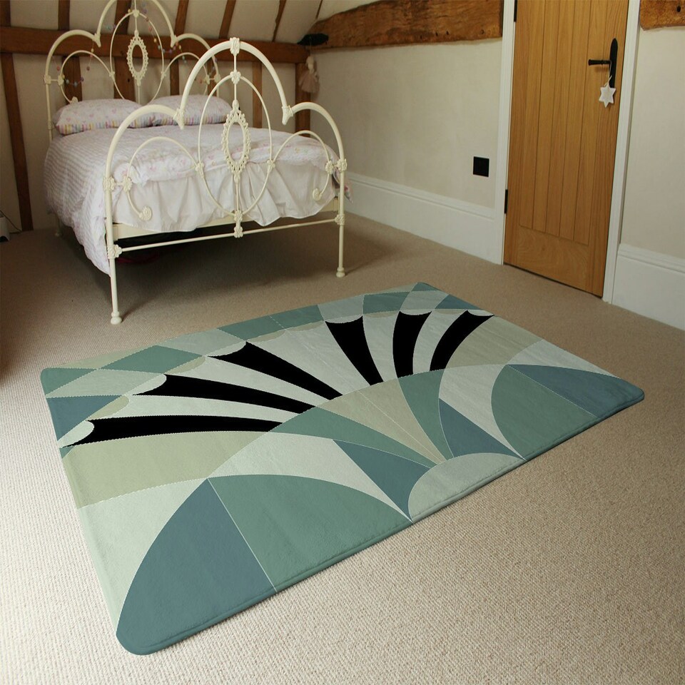 image 1 of Green Geo Arches (Rug) Green | Medium: 80x150cm