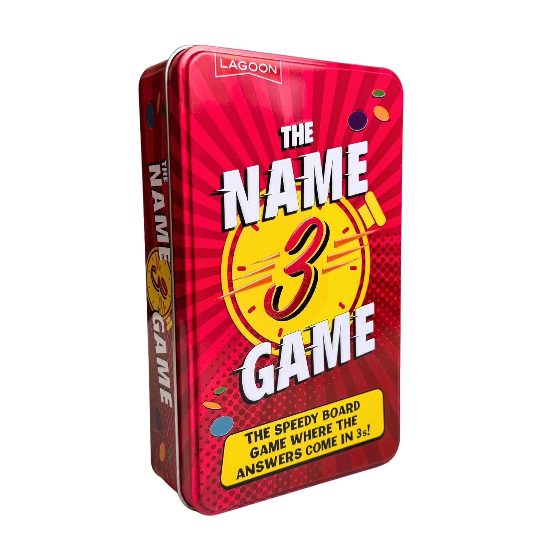 Lagoon The Name 3 Game - Fast-Paced Question & Answer Board Game in Red