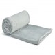image 2 of Plush Collection Flannel Fleece Super Soft Throw in Silver (55" x 71") Grey | Grey