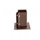 image 4 of Oypla 4x Heavy Duty Bolt Down Fence Post Shoe Grip Holder - 100 x 100mm Brown