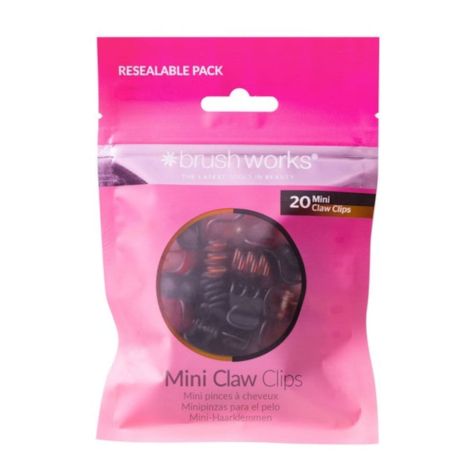image 1 of Brushworks Mini Claw Clips 20-Pack Black and Brown | Black | Black and Brown