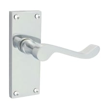 Timco - Victorian Scroll Latch Handles - Polished Chrome (Size 114 x 42 - 2 Pieces) | Chrome