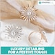 image 8 of 1pc Sunburst Motif Pearl Napkin Rings with Diamante Rhinestones