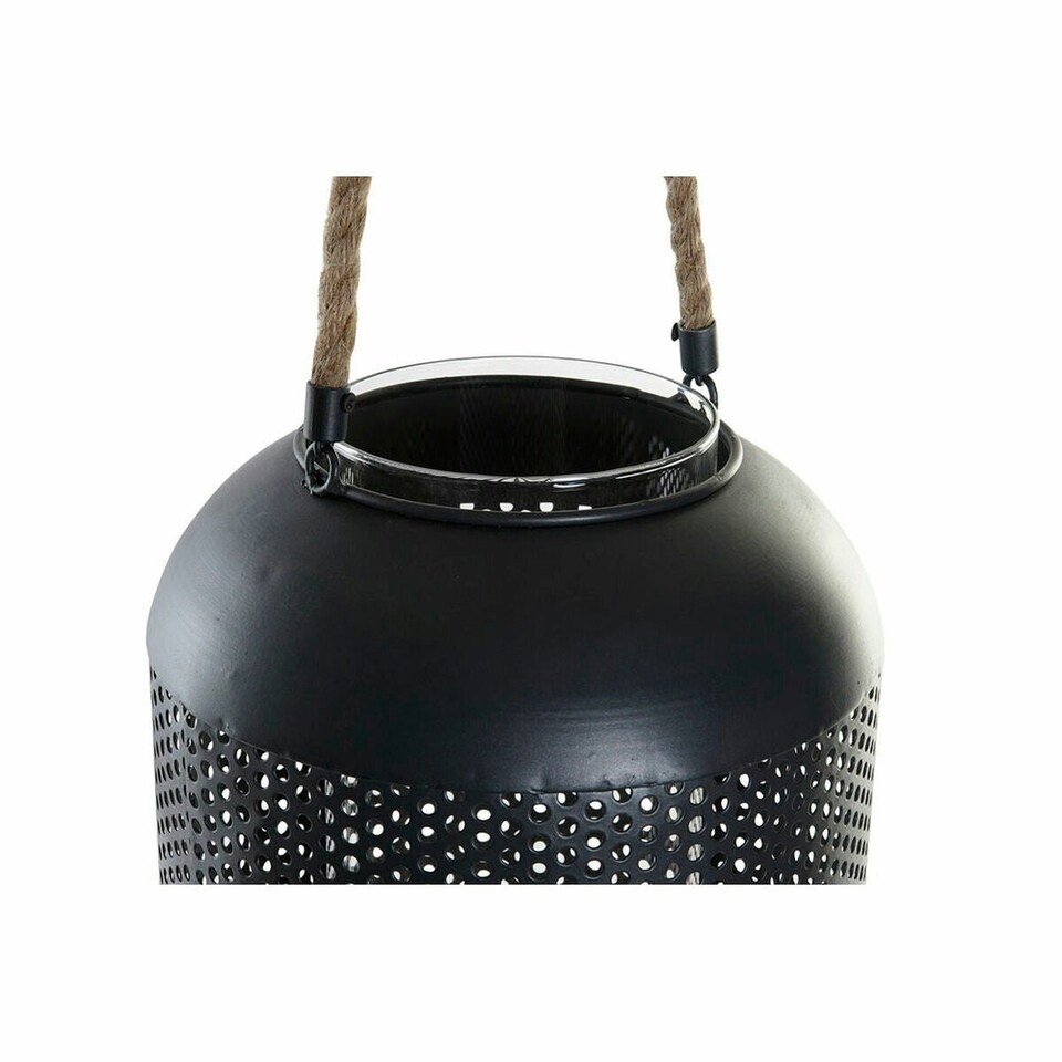image 1 of Candleholder DKD Home Decor Black Metal Rope (22 x 22 x 63 cm) N/A