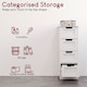 image 6 of Bath Vida Priano 4 Drawer Freestanding Bathroom Storage Cabinet, White | White | 1