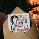 image 3 of Modern Abstract Party Hat Candles Fun Shapes Him Birthday Card