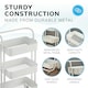 image 4 of 3 Tier Storage Cart On Wheels Home Kitchen Office Bath-Bedroom Organiser White White