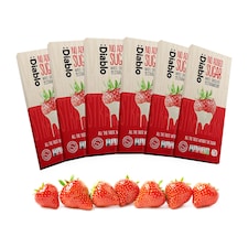 Diablo No Added Sugar White Chocolate with Strawberry 75g 6 Pack