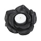 image 2 of Something Different Rose Resin Tealight Holder - Black - One Size