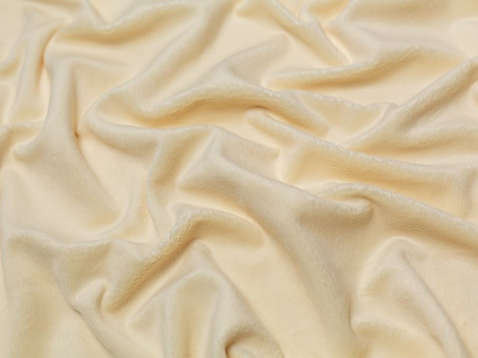 Cream Velboa Faux Fur Fabric for Dressmaking, Toy Making, 150cm / 59" Wide - per metre