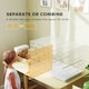 image 4 of PawHut Bird Cage with Divider, 4 Wooden Perches, Slide Out Tray, White