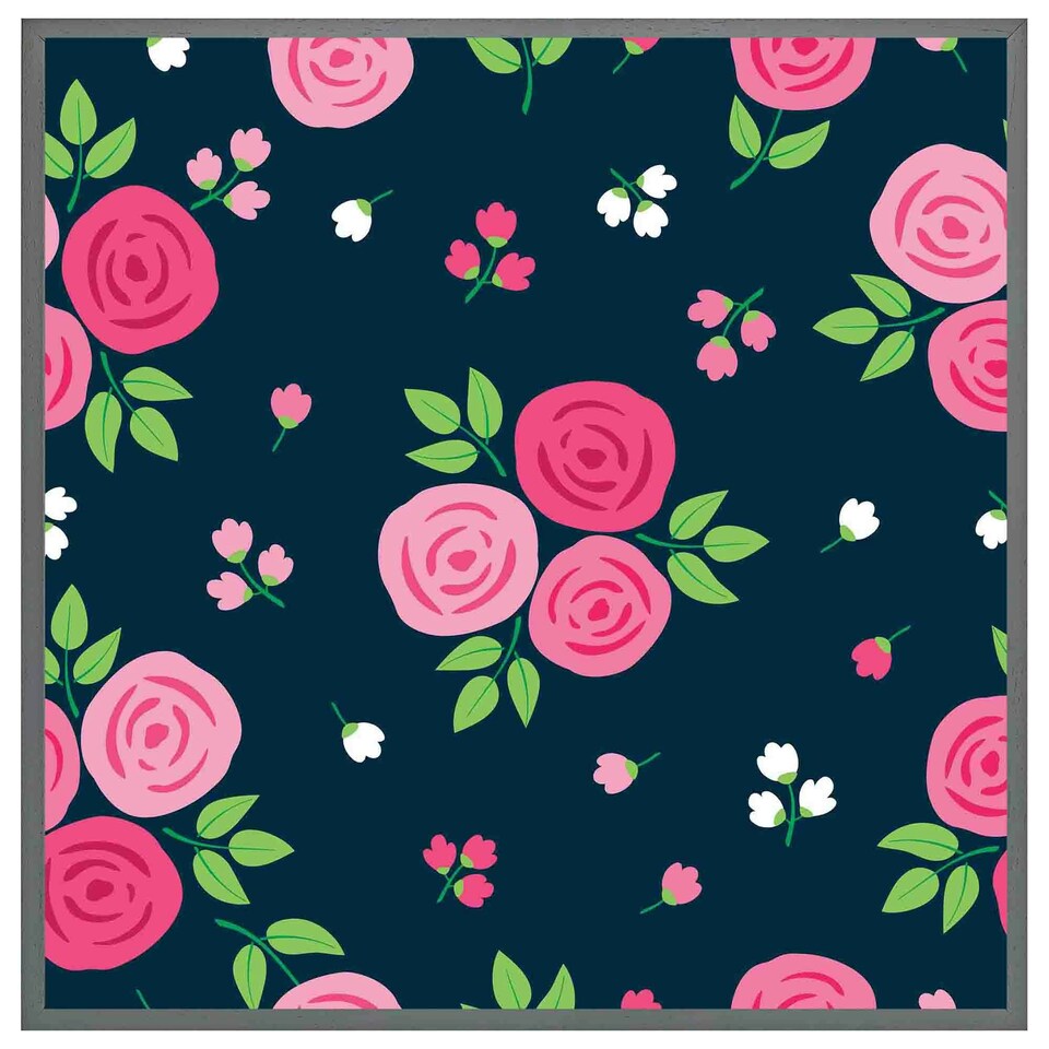 image 1 of Rose bud pattern (Picutre Frame) White | S
