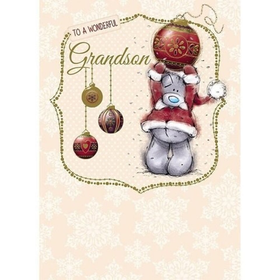 image 1 of Wonderful Grandson Me to You Bear Christmas Card