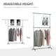 image 4 of HOMCOM Garment Rail Adjustable Portable Clothes Hanging Stand Rack Wheels