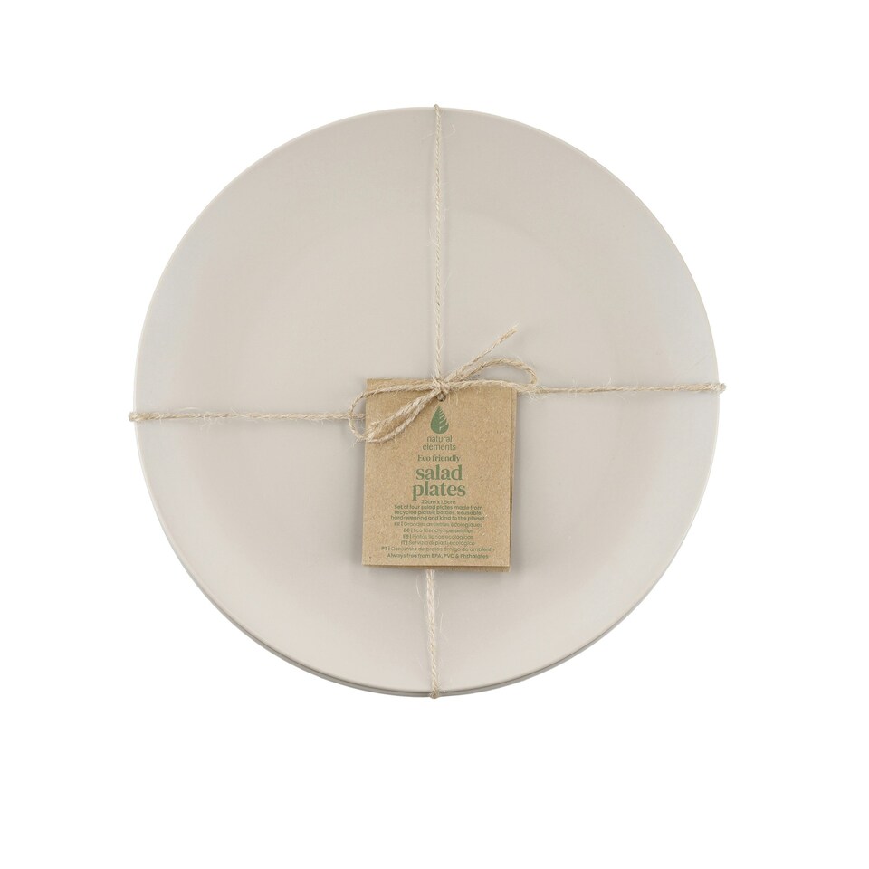 image 1 of Natural Elements Set of 4 Summer Side Plates 20cm | Cream