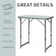image 6 of Outsunny 2FT Garden Outdoor Camping Table Portable Folding Picnic Table Aluminium Frame with Adjustable Height 60L x 45W x 64H cm