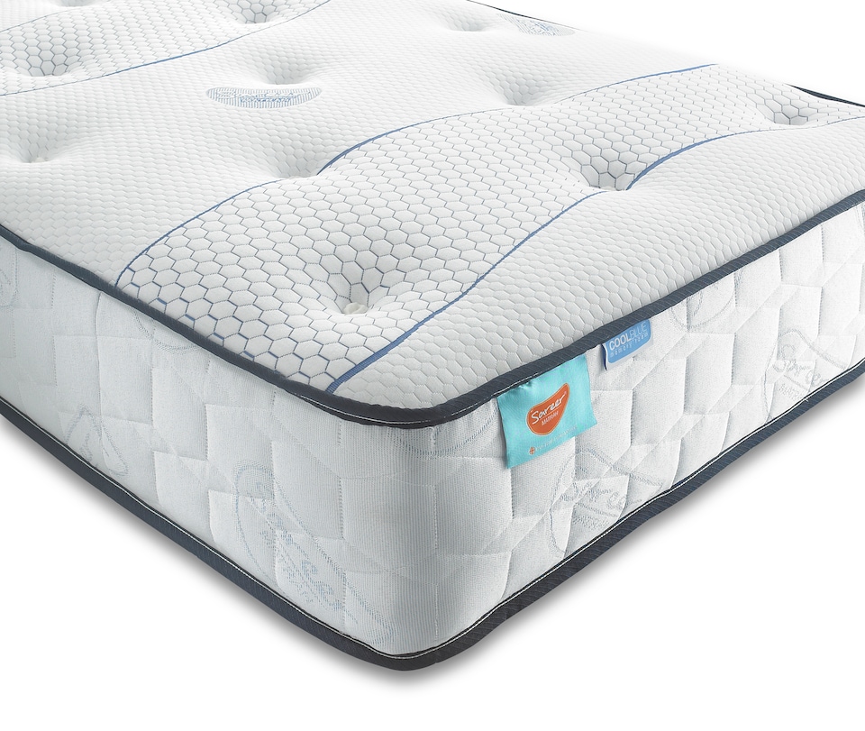 image 1 of Sareer Cool Blue Pocket Sprung Memory Foam Mattress 5FT | White | King