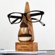 image 1 of Personalised Wooden Nose-Shaped Glasses Holder Silver