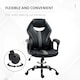 image 5 of Vinsetto Racing Gaming Chair Gamer Chair with Armrests Swivel Wheels, Black