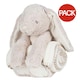 image 1 of Mumbles Rabbit Plush Toy Set (Pack of 2) - Cream - M