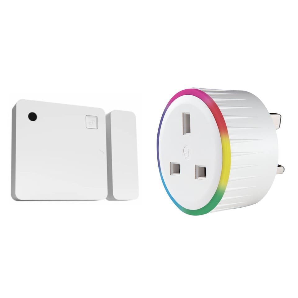 image 1 of Shelly BLU Door Window Sensor & Plug Bundle (White)