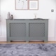 image 2 of Vida Designs Oxford Radiator Cover Painted MDF Cabinet, Grey, 152cm