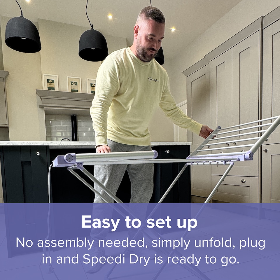 image 1 of Spring&Spruce Speedi Dry Winged Airer