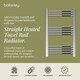 image 2 of Straight Heated Towel Rail Radiator, 219W, 500 x 700mm, Chrome | Silver | Chrome