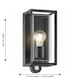 image 6 of Brandon - Black Motion Sensor Outdoor Wall Light | Black | Clear | 1