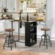 image 6 of Industrial Adjustable Height Retro Bar Stool Brown Brown