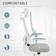 image 4 of HOMCOM Executive Mesh Office Chair with Headrest, Lumbar Support, Grey Grey