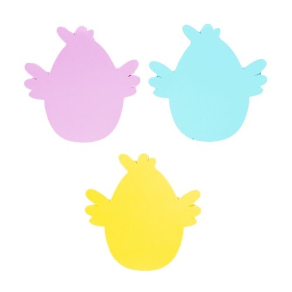 Assorted Pastel Easter Large Chick Foam Shapes - Pack of 6