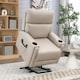 image 2 of HOMCOM Riser and Recliner Chair for the Elderly, Electric Microfibre Upholstered Lift Chair with Vibration Massage and Heat, Quick Assembly, Remote Control, Cup Holders, Side Pockets, Beige