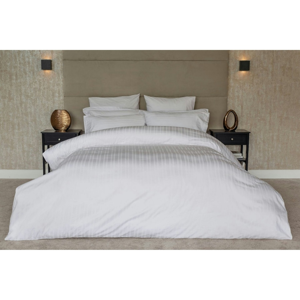 image 1 of Belledorm Hotel Tribeca Duvet Cover Set - White - Single White | Single