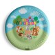 image 1 of Woodland Animals Round Paper Plates 23cm - Pack of 8